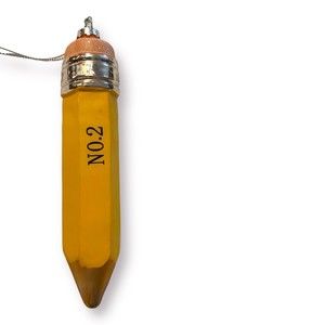 Glass No. 2 Pencil Christmas Ornament - Primitives by Kathy - Teacher Student